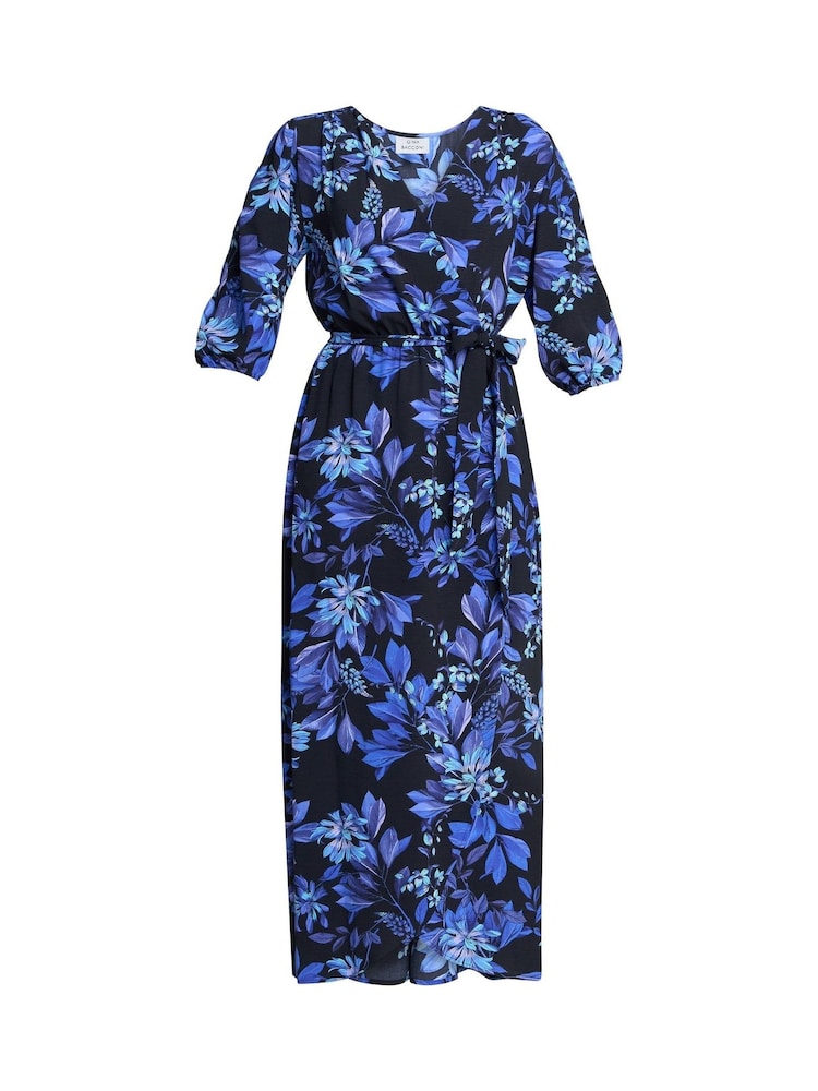 Gina Bacconi Emilyn Floral Print Black Dress - Image 6 of 6 Gina Bacconi Emilyn Floral Print Black Dress - Image 6 of 6
