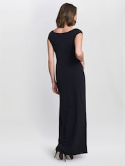 Gina Bacconi Blue Eileen Wrap Maxi Dress - Image 2 of 5