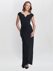 Gina Bacconi Blue Eileen Wrap Maxi Dress - Image 3 of 5