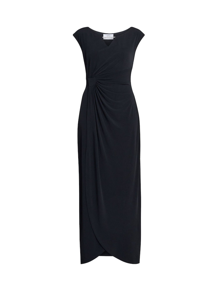 Gina Bacconi Blue Eileen Wrap Maxi Dress - Image 5 of 5