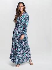 Gina Bacconi Blue Rosalee Belted Dress - Image 3 of 6