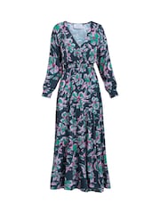 Gina Bacconi Blue Rosalee Belted Dress - Image 6 of 6