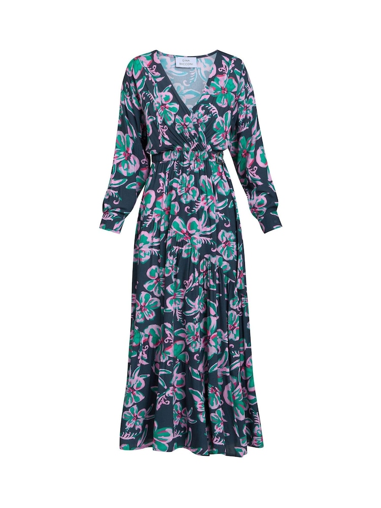 Gina Bacconi Blue Rosalee Belted Dress - Image 6 of 6 Gina Bacconi Blue Rosalee Belted Dress - Image 6 of 6