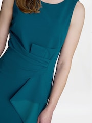 Gina Bacconi Green Jayden Crepe Maxi Dress - Image 4 of 5