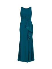 Gina Bacconi Green Jayden Crepe Maxi Dress - Image 5 of 5
