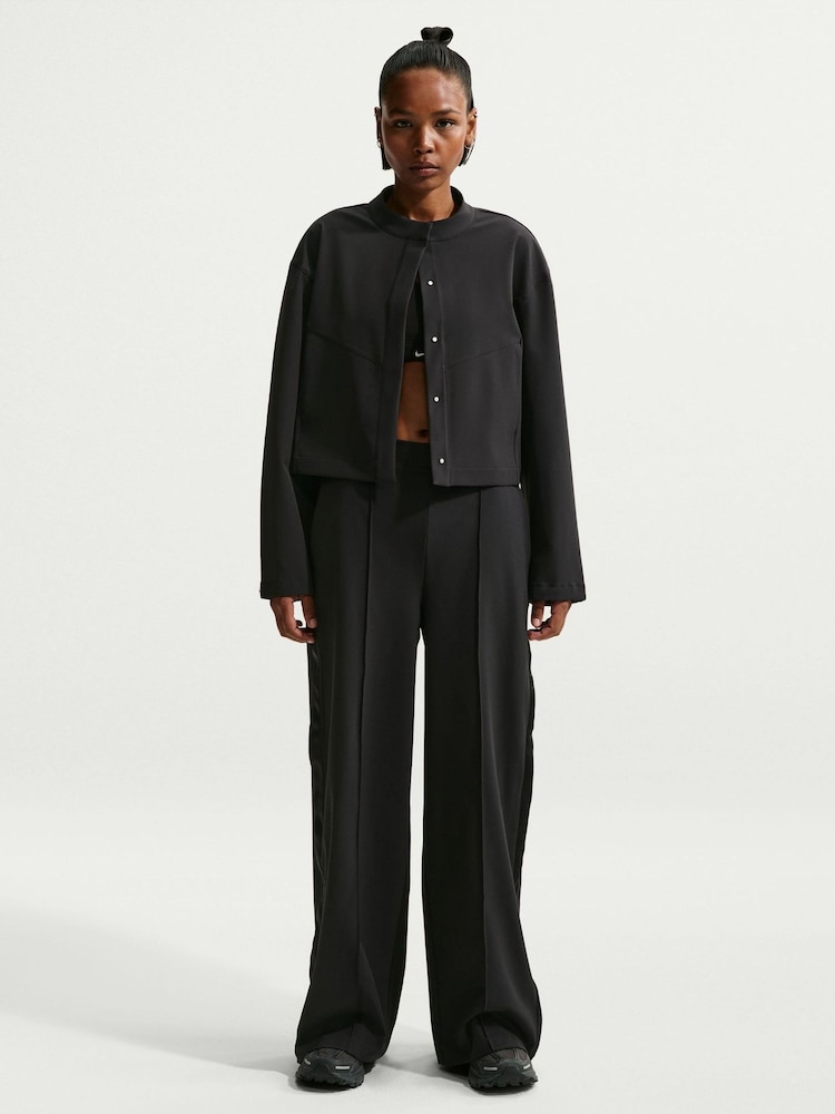 Nike Black 24.7 Perfect Stretch Dri-FIT Cropped Trench Jacket - Image 1 of 6