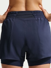 Nike Blue One Dri-FIT High-Waisted 3" 2-in-1 Shorts - Image 4 of 6