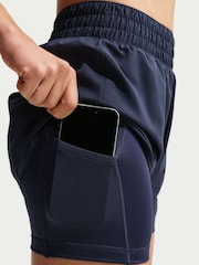 Nike Blue One Dri-FIT High-Waisted 3" 2-in-1 Shorts - Image 6 of 6