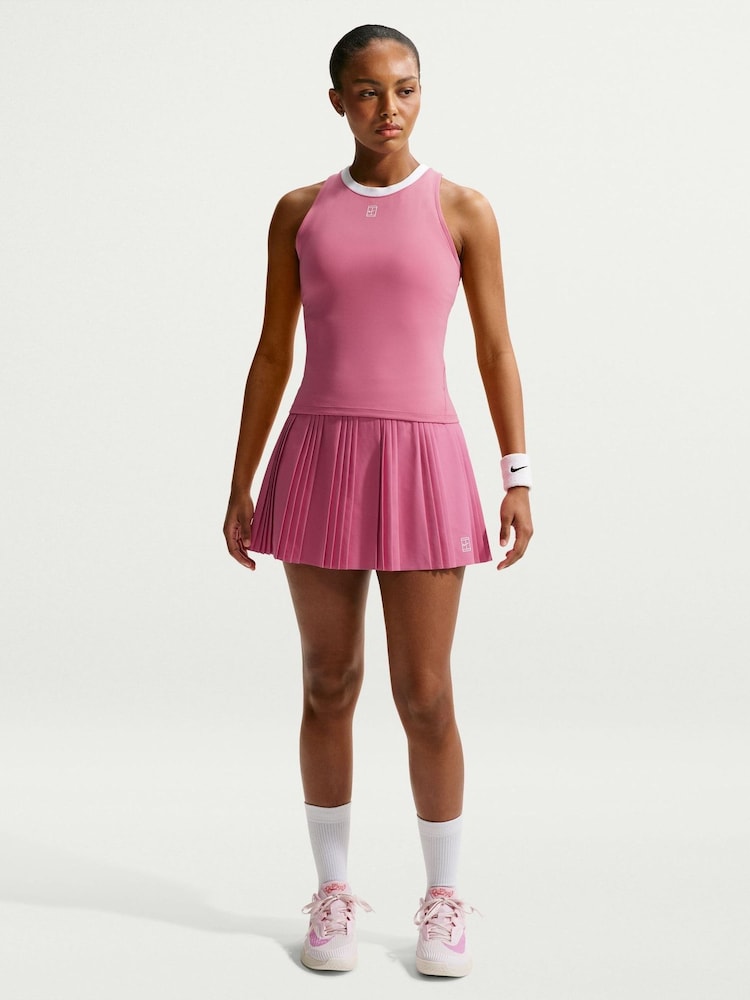 Nike Peony Pink Court Advantage Dri-FIT Tennis Tank Top - Image 1 of 5 Nike Peony Pink Court Advantage Dri-FIT Tennis Tank Top - Image 1 of 5