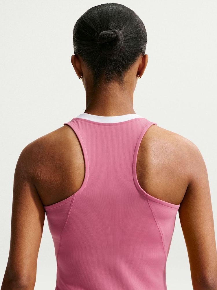 Nike Peony Pink Court Advantage Dri-FIT Tennis Tank Top - Image 5 of 5 Nike Peony Pink Court Advantage Dri-FIT Tennis Tank Top - Image 5 of 5