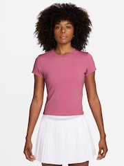Nike Peony Pink Court Advantage Dri-FIT Short-Sleeve Tennis/Padel Top - Image 1 of 5