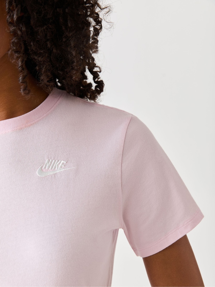 Nike Pink Foam Short Sleeve Club T-Shirt - Image 4 of 4