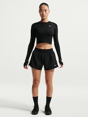 Nike Black One Dri-FIT Brief-Lined High Waisted 5 Inch Shorts - Image 2 of 6