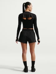 Nike Black One Dri-FIT Brief-Lined High Waisted 5 Inch Shorts - Image 3 of 6