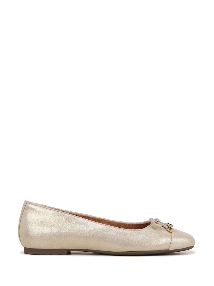 Vionic Gold Klara Wide Fit Arch Support Ballet Flats - Image 1 of 7