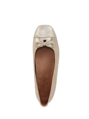 Vionic Gold Klara Wide Fit Arch Support Ballet Flats - Image 6 of 7