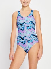 ModiBodi Blue Period Teen Swimwear Performance Racerback Super One Piece - Image 1 of 7