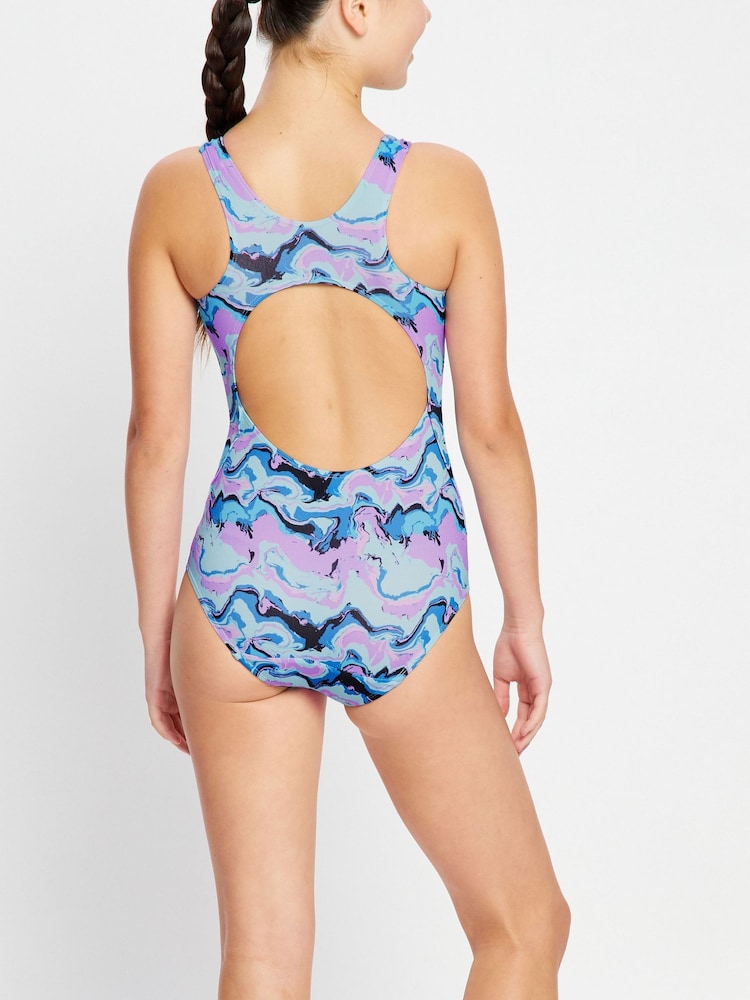 ModiBodi Blue Period Teen Swimwear Performance Racerback Super One Piece - Image 2 of 7