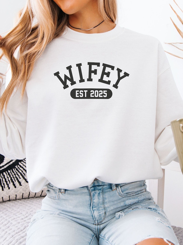 Loveabode Cream Personalised Year Sweatshirt - Image 1 of 1 Loveabode Cream Personalised Year Sweatshirt - Image 1 of 1