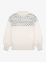 Creme - The Little Tailor Kids Smart Fairisle Knit Crew Neck Jumper - Bild 4 von 6