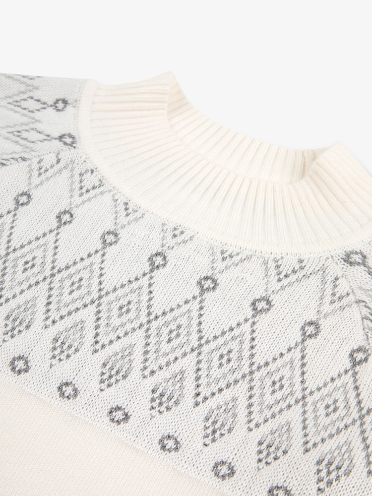 The Little Tailor Kids Smart Fairisle Knit Crew Neck Jumper - Image 6 of 6 The Little Tailor Kids Smart Fairisle Knit Crew Neck Jumper - Image 6 of 6