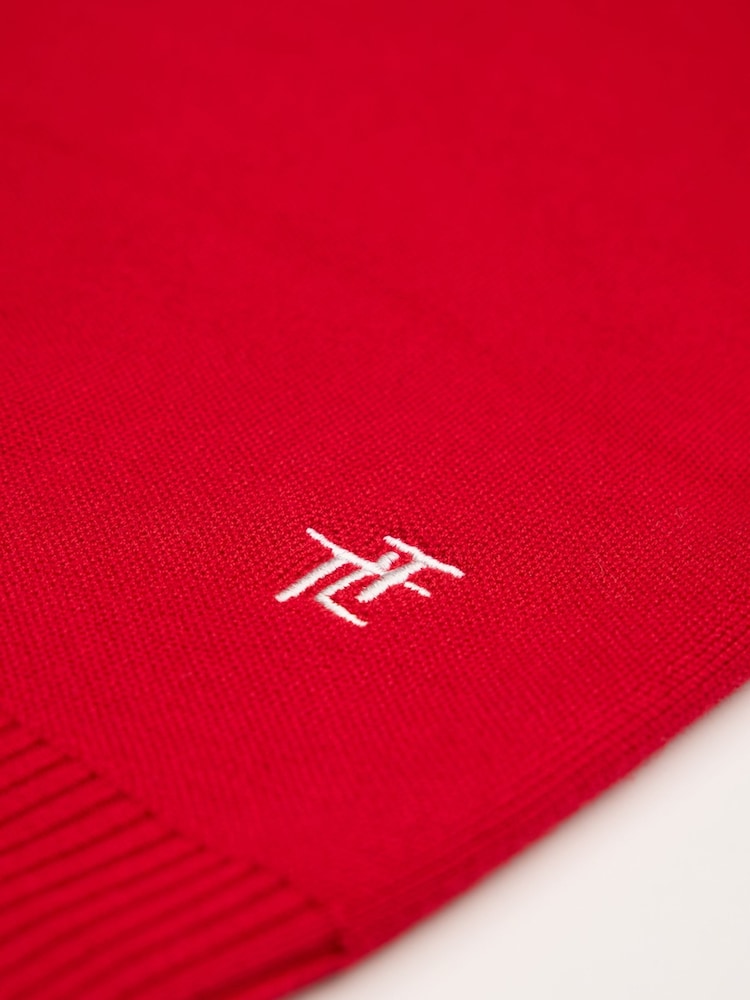 The Little Tailor Red Ski Text Slim Fit Jumper - Image 8 of 8 The Little Tailor Red Ski Text Slim Fit Jumper - Image 8 of 8