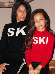 Schwarz - The Little Tailor Ski Text Slim Fit Christmas Jumper - Bild 4 von 8