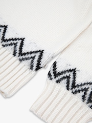 The Little Tailor Kids Cream Diamond Fairisle Knitted Christmas Jumper - Image 4 of 4