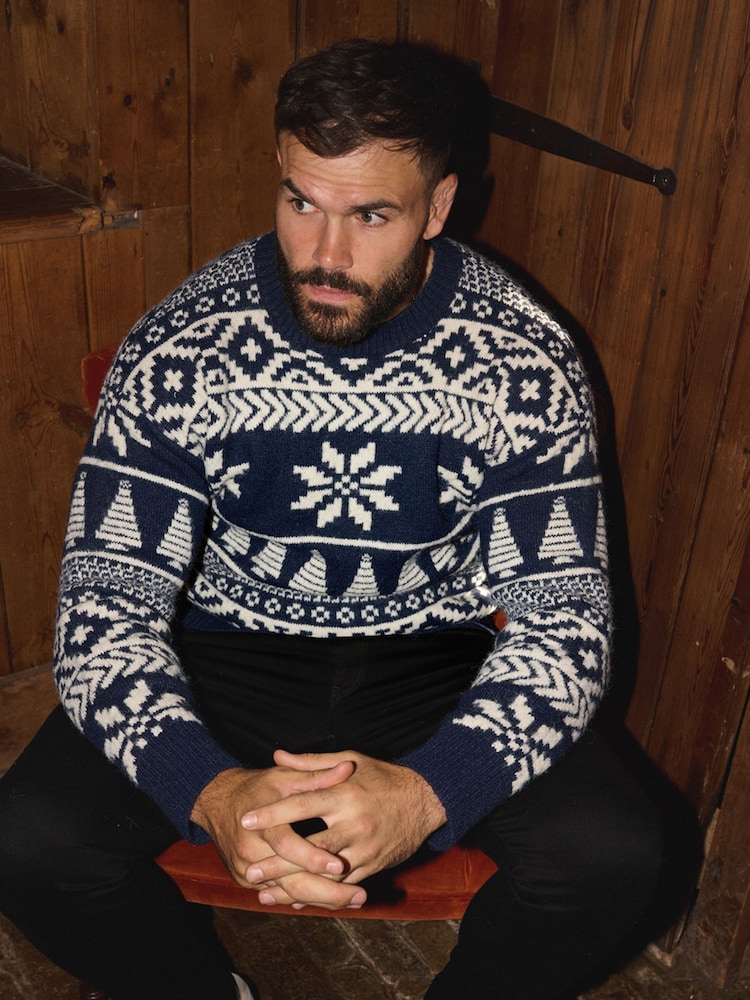 The Little Tailor Chunky Two Tone Fairisle Jumper - Image 3 of 3 The Little Tailor Chunky Two Tone Fairisle Jumper - Image 3 of 3