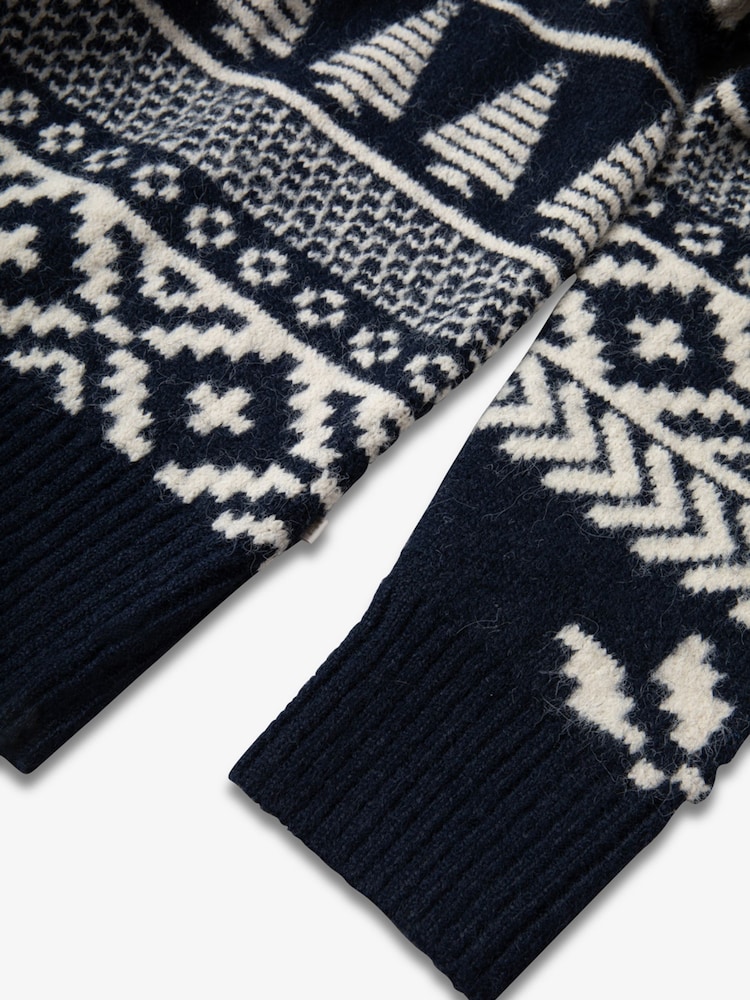 The Little Tailor Chunky Two Tone Fairisle Jumper - Image 7 of 7 The Little Tailor Chunky Two Tone Fairisle Jumper - Image 7 of 7