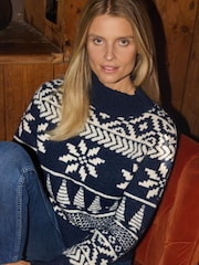 The Little Tailor Chunky Two Tone Fairisle Jumper - Image 4 of 5
