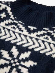 Blau - The Little Tailor Chunky Two Tone Fairisle Jumper - Bild 8 von 9