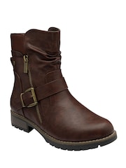 Lotus Brown Wide Fit Casual Ankle Boots - Image 1 of 4