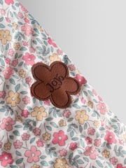 JoJo Maman Bébé Cream Ditsy Floral Quilted Jacket - Image 9 of 9