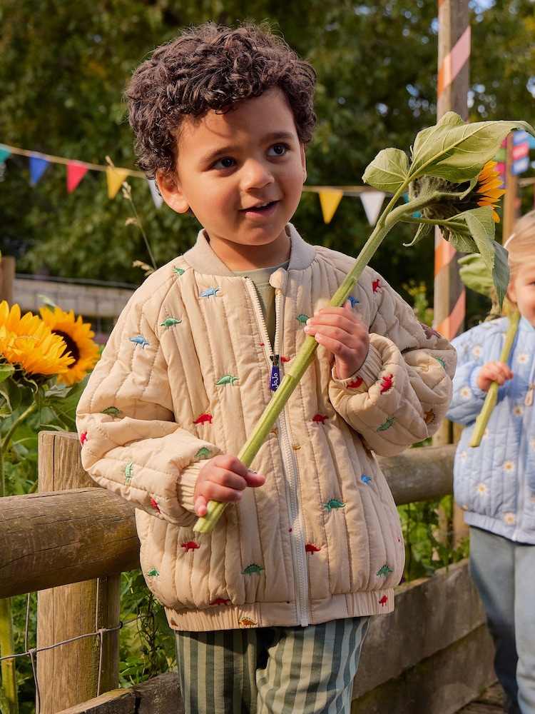 JoJo Maman Bébé Embroidered Bomber Jacket - Bild 1 von 5