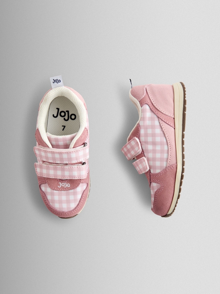 JoJo Maman Bébé Gingham Riptape Trainer - صورة 4 من 4