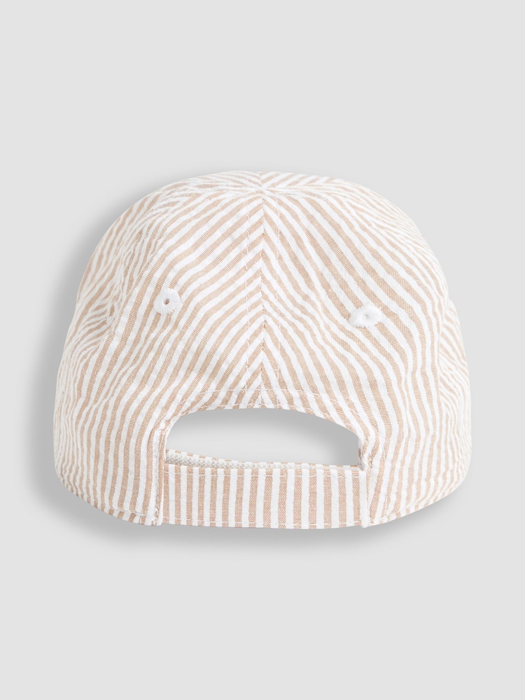 JoJo Maman Bébé Natural Cherry Embroidered Cap - Image 2 of 3