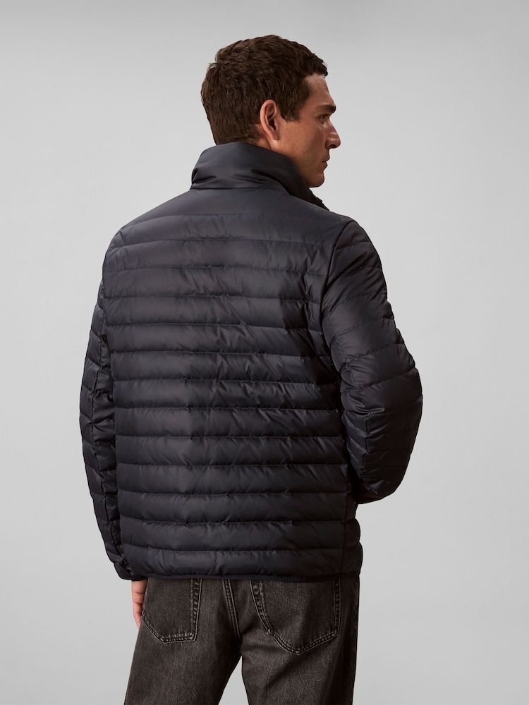 Calvin Klein Blue Lightweight Puffer Jacket - Image 2 of 6 Calvin Klein Blue Lightweight Puffer Jacket - Image 2 of 6