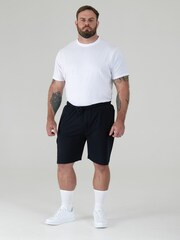 Azul - D555 JOHN Lightweight Fleece Cotton Cargo Shorts With Zipper Pockets - Imagem 3 de 8