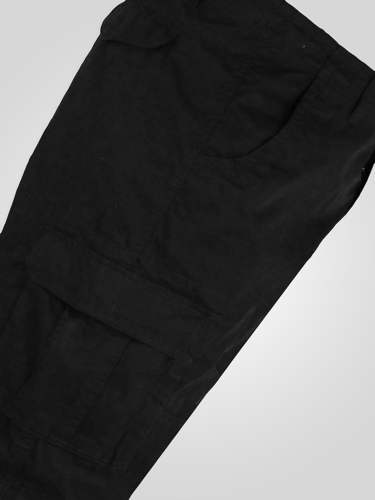 D555 Black ROBERT Peached And Washed Cotton Cargo Trousers - Image 11 of 11 D555 Black ROBERT Peached And Washed Cotton Cargo Trousers - Image 11 of 11