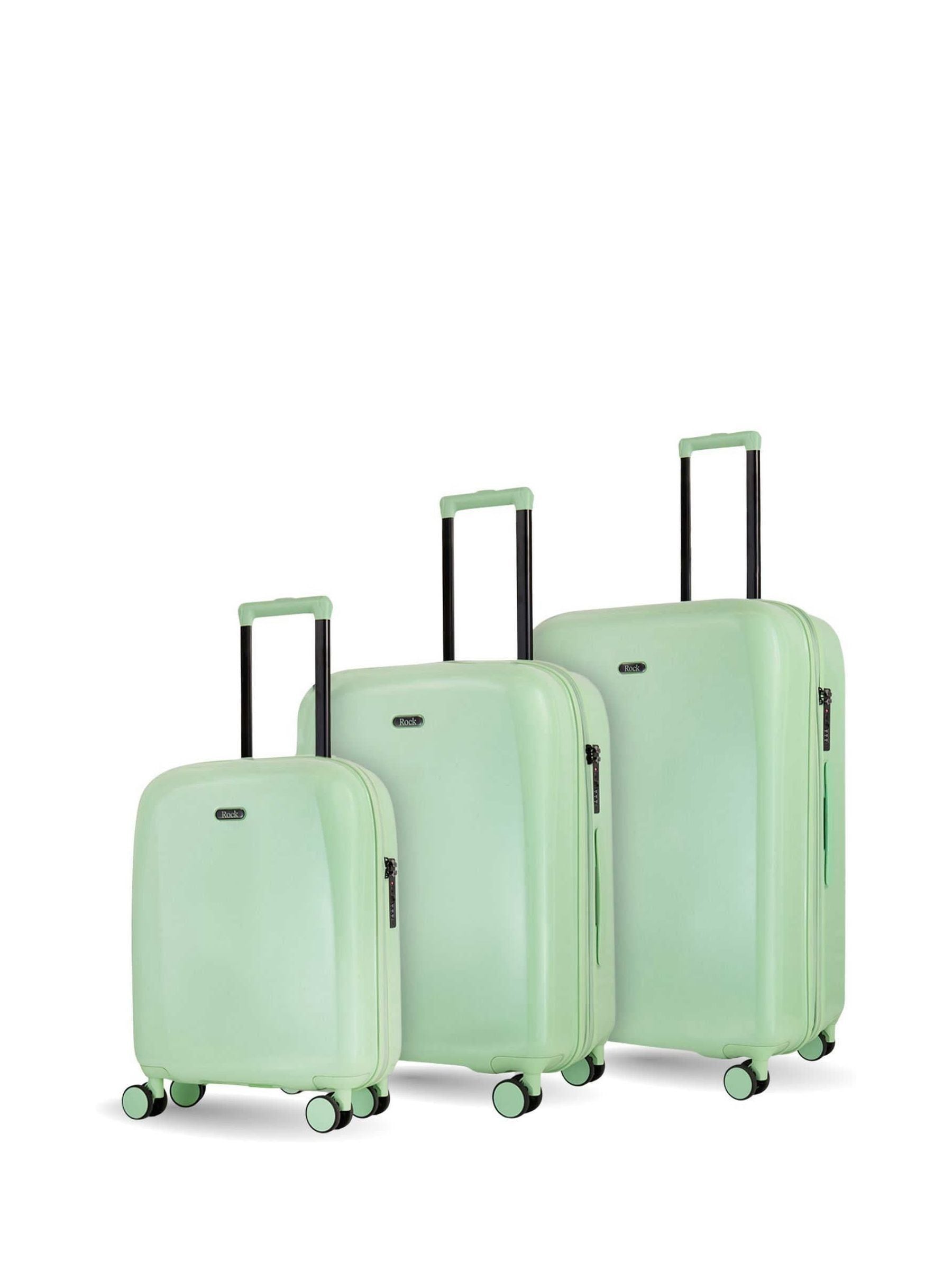 Rock Pistachio Gelato 8 Wheel Hardshell Suitcases 3 Piece Set - Image 3