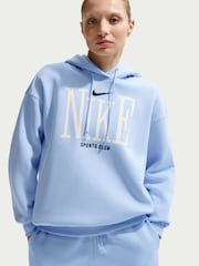 Nike Hydrogen Blue Sportswear Phoenix Fleece Oversized Graphic Hoodie - Image 5 of 5
