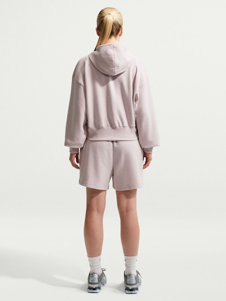 Nike Platinum Violet Bubble Hem Logo Graphic Full Zip Hoodie - Image 2 of 6 Nike Platinum Violet Bubble Hem Logo Graphic Full Zip Hoodie - Image 2 of 6