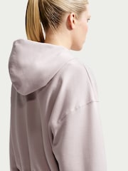 Nike Platinum Violet Bubble Hem Logo Graphic Full Zip Hoodie - Image 5 of 6