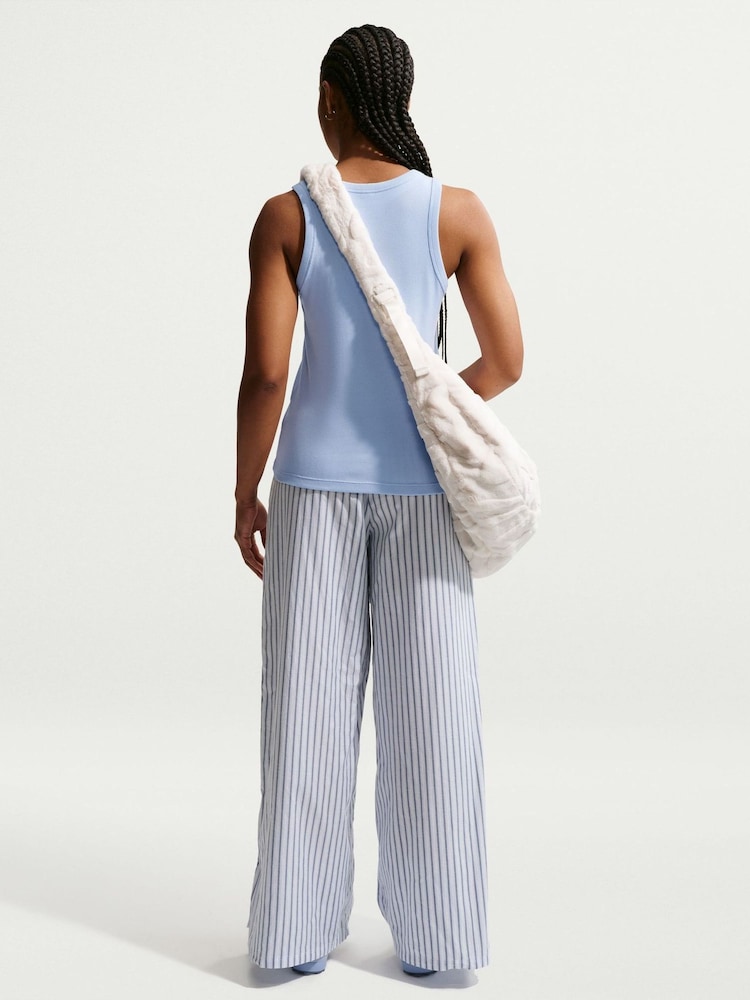 Nike Hydrogen Blue Ribbed Racerback Vest Top - Image 2 of 5 Nike Hydrogen Blue Ribbed Racerback Vest Top - Image 2 of 5