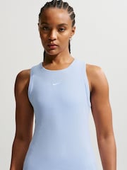 Nike Hydrogen Blue Ribbed Racerback Vest Top - Image 3 of 5