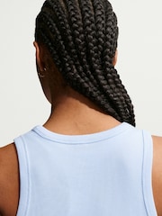 Nike Hydrogen Blue Ribbed Racerback Vest Top - Image 4 of 5