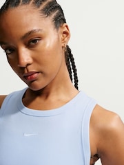 Nike Hydrogen Blue Ribbed Racerback Vest Top - Image 5 of 5