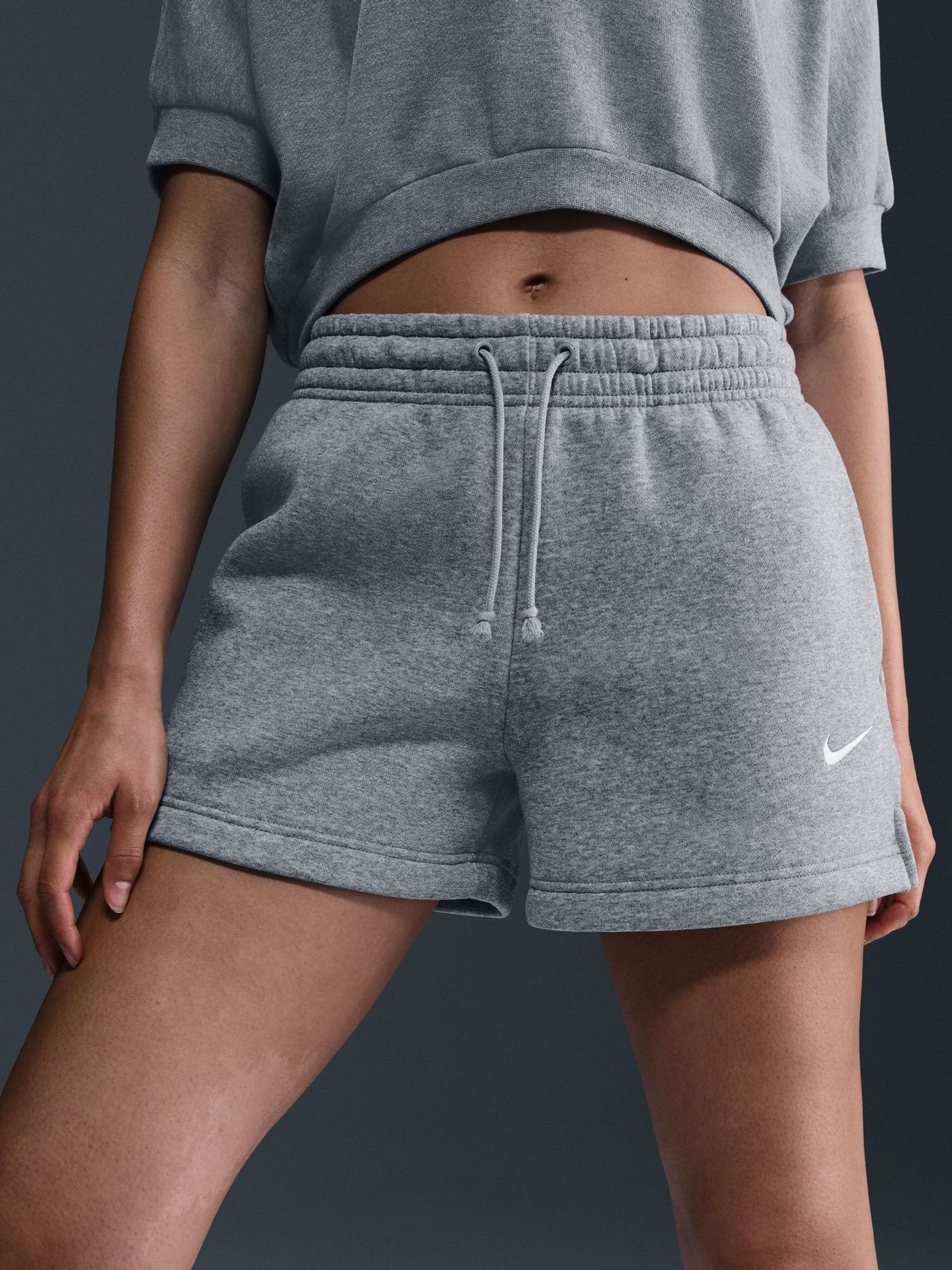 Buy Nike Grey Sportswear Phoenix Fleece Mid-Rise 4