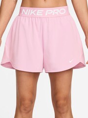 Nike Pink Foam Pro Dri-FIT Mid-Rise Brief-Lined 3" Woven Shorts - Image 1 of 4